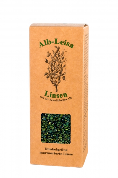 Bioland Alblinsen "Alb-Leisa" Dunkelgrün marmorierte Linse 500g